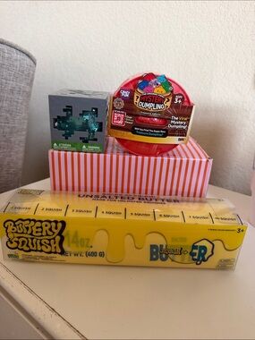 ⭐️Jumbo Butter Squish, Minecraft Cube Squish & RMS “Treasue Edition”🪎Dumpling!!